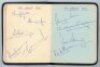 County and Sri Lanka signatures 1975. Small autograph album comprising good signatures in ink of all seventeen first-class counties for 1975. Each county signed to two facing pages, with pages signed back to back. Counties are Sussex (12 signatures), Lanc - 4