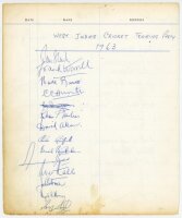 West Indies tour to England 1963. Two large pages taken from a hotel guest book, fully signed to three sides by all eighteen playing members of the tour, also the manager, Gaskin, assistant manager, Burnett, and a number of guests who attended a dinner in