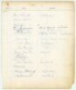 Australia tour to England 1961. Three large pages taken from a hotel guest book, signed to three sides by sixteen playing members of the tour, including Benaud (Captain), Mackay, McDonald, McKenzie, Lawry, Burge, Gaunt, Misson, Kline, Grout, Davidson, Qui