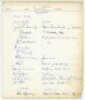 Australia tour to England 1961. Three large pages taken from a hotel guest book, signed to three sides by sixteen playing members of the tour, including Benaud (Captain), Mackay, McDonald, McKenzie, Lawry, Burge, Gaunt, Misson, Kline, Grout, Davidson, Qui - 3