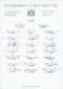 Nottinghamshire C.C.C. 1995, 1997 and 1998. Three official autograph sheets, two fully signed. Sixty eight signatures in total including Robinson, Johnson, French, Newell, Cairns, Lewis, Pick, Afford, Pollard, Field-Buss, Noon, Afzaal, Banton, Metcalfe, A