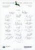 Nottinghamshire C.C.C. 1995, 1997 and 1998. Three official autograph sheets, two fully signed. Sixty eight signatures in total including Robinson, Johnson, French, Newell, Cairns, Lewis, Pick, Afford, Pollard, Field-Buss, Noon, Afzaal, Banton, Metcalfe, A - 2