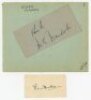 Essex and Northamptonshire signatures 1938 and 1939. A selection of signatures on pieces and trimmed album pages laid down to larger album pages, comprising signatures in ink of Essex and Northamptonshire players, The majority of pages dated 1938 and 1939 - 6