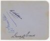 Derbyshire C.C.C. c.1959. Album page nicely signed in ink by twelve members of the Derbyshire team. Signatures are Carr (Captain), Hamer, Dawkes, Eyre, Lee, Berry, E. Smith, Kelly, Morgan, Jackson, Rhodes and Johnson. Also signed to verso by three Glamorg - 2