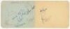 Middlesex C.C.C. 1959. Two joined album pages signed in ink and pencil by eleven Middlesex players. Seven signatures in ink of Gale, Bick, Hooker, Russell, Moss, Parfitt and Titmus. Four signatures in pencil of Warr, Murray, Hurst and Clark. Some players'