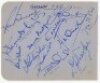 Yorkshire C.C.C. County Champions 1959. Album page nicely signed in blue ink by eleven Yorkshire players. Signatures include Burnet (Captain), Taylor, Platt, Padgett, Birkenshaw, Pickles, Wilson, Binks, Bird, Bolus and Sharpe. Some players' names neatly a
