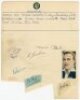 Worcestershire, Gloucestershire and Surrey 1930s-1960s. A selection of album pages comprising signatures in ink and pencil of County players, some signed to the pages, others on pieces laid down. The majority of pages signed back to back. Signatures inclu - 4