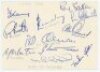 Worcestershire, Gloucestershire and Surrey 1930s-1960s. A selection of album pages comprising signatures in ink and pencil of County players, some signed to the pages, others on pieces laid down. The majority of pages signed back to back. Signatures inclu - 5