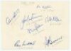 Worcestershire, Gloucestershire and Surrey 1930s-1960s. A selection of album pages comprising signatures in ink and pencil of County players, some signed to the pages, others on pieces laid down. The majority of pages signed back to back. Signatures inclu - 6