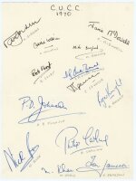 Oxford and Cambridge University 1970-1993. A selection of seven album pages signed by members of the Oxford and Cambridge University teams for the period. Oxford University teams are 1971, 1972, 1973 and 1993, Cambridge University 1970, 1971 and 1973. Not