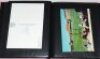 Australian signed postcards. Album comprising twenty four modern postcards and collectors' cards of players, grounds, photographs etc., each signed by an Australian Test cricketer. Signatures include Jeff Noblet, Sam Loxton, Steve Waugh, Brett Lee, Brendo - 3