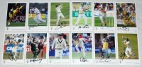 Signed Australian collectors' cards. Twenty four cards of Australian cricketers from the Classic Cricket Cards International Cricketers Series. Each card signed by the featured player. Cards are 191 Harvey, 208 Lehmann, 209 Law, 244 Love, 257 Katich, 296 