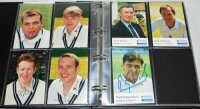 Middlesex C.C.C. Green folder comprising eighty one signed official player postcards, photographs and collectors' cards 1990s-2000s. Includes Cornhill Insurance Test Series and E.C.B. cards signed by Red Titmus, John Emburey (2 different), Mark Ramprakash