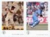 E.C.B./ Classic Cricket Cards. A large selection of 'International Cricketers' unsigned collectors' cards published by Stamp Publicity and Grace Books. Series numbers are 106-109, 122, 123, 133, 136, 141, 142, 146, 147, 149, 150, 176, 177, 181, 186-188, 1 - 3