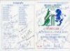 Australia v England. Bicentennial Test. Sydney 29th January- 23nd February 1988. Official folding scorecard profusely signed to front and back by thirty players who took part in the match and former Test cricketers. Signatures include Allan Border, Geoff 