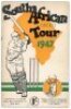 'South African Cricket Tour 1947'. Official souvenir brochure for the South African tour of England. Edited by A.W. Simpson. Pictorial covers. Fully signed in blue ink to inside pen pictures by all seventeen playing members of the touring party. Signature