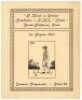 'A Match at Cricket. Hambledon v H.M.S. "Nelson". Broad-Halfpenny Down'. Rare official souvenir programme for the match played 1st August 1931. 16pp programme with decorative paper wrappers with engraving to front dated 1731 of a cricketer standing leanin