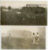 London v Provincial Actors c.1905. Two original mono press photographs of a match in play at The Oval c.1905. Inscriptions to verso describe 'London v Provincial Actors at [the] Oval', one with the London Actors batting, the other with the 'Provincial Bat