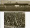 Yorkshire C.C.C. early 1900s. Three original mono press photographs of scenes of Yorkshire playing Surrey, two at Bramall Lane, Sheffield, possibly 1906, the other at The Oval. The images depict the match in progress, large crowd in the stand at Sheffield - 3