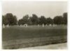 Oxford v Cambridge Varsity matches early 1900s. Two original mono press photographs of Varsity matches at Lord's, both depicting a match in progress, one with spectators in the foreground viewing the game from the top of a brake (carriage). Sold with a si - 3