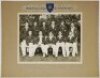 Oxford University Cricket XI 1936. Large official mono photograph of the 1936 Oxford University team seated and standing in rows wearing cricket attire and blazers. The photograph, measuring 11.25"x9", is laid to official photographer's mount with hand pr