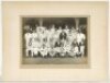 Team photographs 1930s-1940s. Five official mono team photographs including '20th Australian Team to Great Britain, 1948'. Large official mono photograph of the Australian touring party seated and standing in rows wearing tour blazers. Signed to the mount - 3