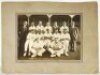 Team photographs 1930s-1940s. Five official mono team photographs including '20th Australian Team to Great Britain, 1948'. Large official mono photograph of the Australian touring party seated and standing in rows wearing tour blazers. Signed to the mount - 5
