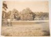 Cricket in Lancashire 1951. An original panorama comprising two joined mono photographs taken at Alexandra Meadows, Blackburn. The match taking place is East Lancashire v Ramsbottom for the Worseley Cup Semi-final, 19th July 1951, with a very large crowd - 3