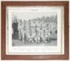 Don Bradman. Original 1930s mono photograph of Bradman wearing cricket attire and Australia cap, standing in conversation with two gentlemen, a marquee in the background. Very nicely signed in black ink to the photograph, 'Sincerely yours, Don Bradman'. P - 2