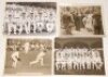 Don Bradman at Worcester 1930-1948. Four original mono press photographs of Bradman and the Australians in tour matches at Worcester. Images include two team photographs taken at Worcester on the 1930 and 1948 tours, also Bradman scoring a boundary on his