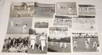 Derek Shackleton. Hampshire & England 1948-1969. A selection of forty eight original mono press photographs and the odd candid photograph of Shackleton in match action for Hampshire. The majority with official stamps to verso for Southern Newspapers, Sout