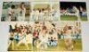 England Test and county cricketers 1990s. Fifteen colour press photographs of England Test cricketers, each signed by the featured player, some multi-signed. Signatures include Watkinson, Tufnell, Martin, Fraser, DeFreitas, White, Smith, Lathwell, Alleyne