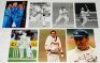 England Test cricketers 1980s-2000s. A good selection of fifty colour and mono press photographs, the majority 1990s, featuring England Test players. Includes one signed by Allan Lamb (signature faded). Other players featured include Stewart, A. Hollioake