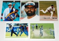 Sri Lanka Test and international cricketers 1980s-1990s. A good selection of fifty colour and mono press photographs, the majority 1990s, featuring Sri Lanka and some England Test players. Players featured include Muralitharan, Gurusinghe, Ramanayake, Ran