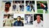England Test and County players signed photographs 1990s-2000s. Twenty original colour press photographs of England players in match action. Each photograph signed by the featured player. Signatures include Strauss, Hick, DeFreitas, Ramprakash, Trescothic - 2