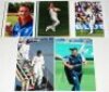 England Test and County players signed photographs 1990s-2000s. Twenty original colour press photographs of England players in match action. Each photograph signed by the featured player. Signatures include Strauss, Hick, DeFreitas, Ramprakash, Trescothic - 3