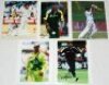 Pakistan Test players signed photographs 1990s-2010s. Fifteen original colour press photographs (one printed) of Pakistan Test players in match action etc. Each photograph signed by the featured player. Signatures are Inzamam-ul-Haq, Saqlain Mushtaq, Azha - 2