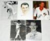 Australia Test players signed photographs 1950s-1990s. Seven original mono (one colour) press photographs eight colour and mono printed images (mainly cuttings, some laid to card) of Australian Test cricketers in match action, player portraits etc. Each i - 2