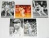 Australia Test players signed photographs 1950s-1990s. Seven original mono (one colour) press photographs eight colour and mono printed images (mainly cuttings, some laid to card) of Australian Test cricketers in match action, player portraits etc. Each i - 3