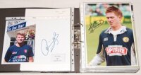 Signed county player photographs 2000s. Kent to Nottinghamshire. File comprising a large quantity of nicely presented modern colour images of county current and former players, coaches etc., each signed by the subject. Counties and signatures include Kent