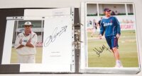 Signed county player photographs 2000s. Somerset to Yorkshire. File comprising a large quantity of nicely presented modern colour images of county current and former players, coaches etc., each signed by the subject. Counties and signatures include Somers