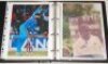 Signed India player photographs 1980s-2010s. Blue file comprising forty five colour and mono press photographs, the odd press cutting. Each signed by the featured player(s), either to the photograph or on mounted card. Signatures include Kirti Azad, Sunil - 3