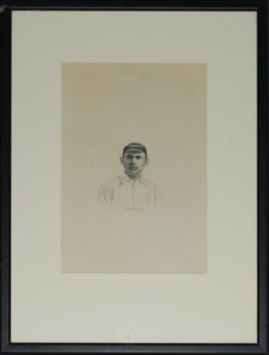Nottinghamshire C.C.C. Collection of seven framed and glazed items including three steel bookplate engravings oif George Parr, Arthur Shrewsbury and Richard Daft, a colour photograph of the Nottinghamshire playing staff circa 1980/1981, a colour photograp