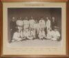Nottinghamshire C.C.C. Collection of seven framed and glazed items including three steel bookplate engravings oif George Parr, Arthur Shrewsbury and Richard Daft, a colour photograph of the Nottinghamshire playing staff circa 1980/1981, a colour photograp - 5