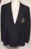 Robert Alec 'Bob' Gale. Middlesex 1956-65. Middlesex First XI cricket blazer worn by Gale during his first class playing career with the club. The navy blue blazer with embroidered County emblem of three notched swords to chest pocket. 'Robert A. Gale' na
