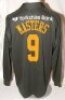 Leicestershire C.C.C. Two match worn Leicestershire Foxes one-day long sleeve shirts. Green shirt with red and yellow trim, county emblem and sponsors' logos to front, player's names and number 'Masters 9' (David Masters, Leicestershire 2003-2007) to reve - 2