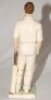 'Peter May' Surrey & England 1950-1963. A glazed pottery figure of Peter May standing in batting attire with bat to side. Incised signature of M. Mitchell Smith to back of base. 11.5" tall. Crack and old repair to bat handle, otherwise in good condition. - 2