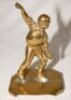 Brass cricket figure. Unusual brass figure of a bowler with swivel movement hinged at the chest. 5" tall. Make and date unknown, appears to be early 1900s. VG - cricket