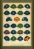 'Cricket Caps of Famous Teams. Drawn for the "Boy's Own Paper" by V. Wheeler-Holohan'. Original page from the magazine depicting twenty three caps of England, Australia, South Africa and County teams. Mounted, framed and glazed, overall 12.5"x15.5". G/VG 