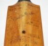 India tour to England 1952. Gunn & Moore full size 'Autograph' bat signed to the face by fourteen members of the India touring party, and twelve members of the Lancashire team. Indian signatures include Hazare (Captain), Chowdhury, Sarwate, Gopinath, Roy, - 5